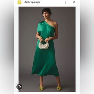Anthropolgie one shoulder maxi dress